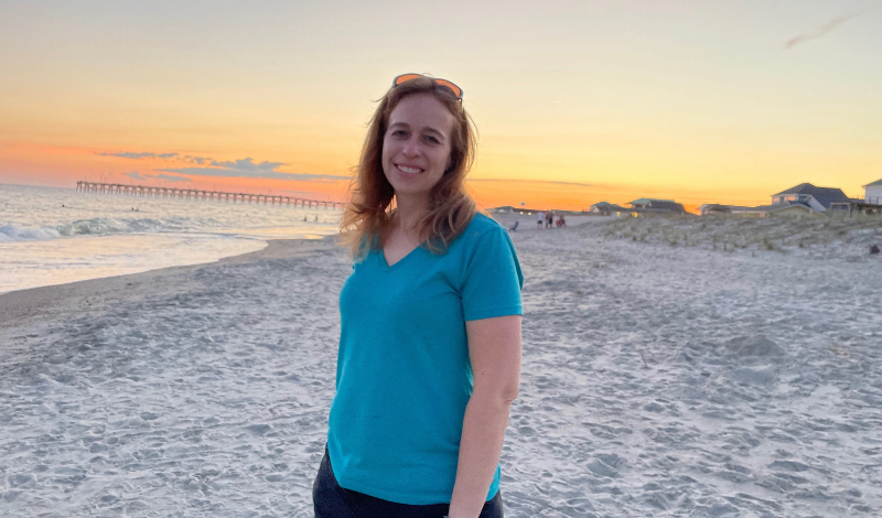 Julie Kelly at the beach