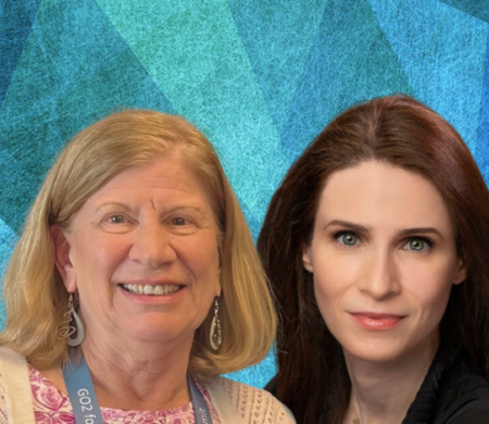Headshot of podcast guests, Gail Fackler and Dr. Applebaum
